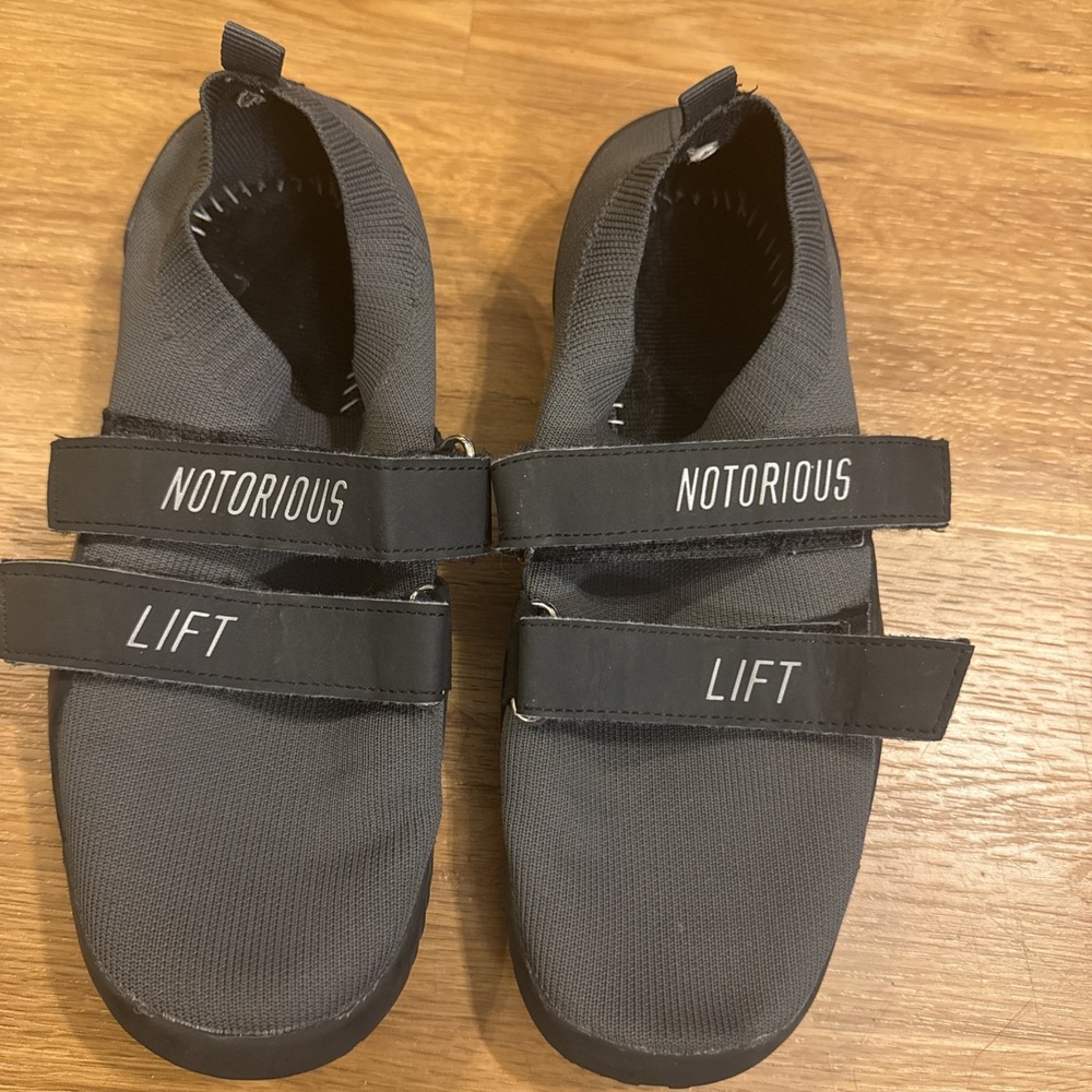 Notorius Lift‎ Sumo Sole Weightlifting Shoes Black Dual Strap EU 43 US Mens 10